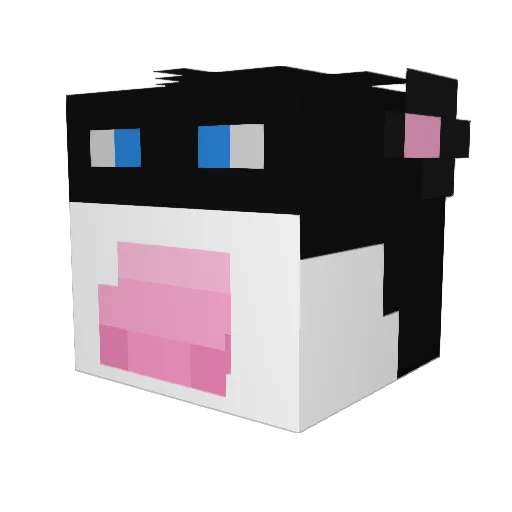 Alvrxv Minecraft avatar head, 3D render