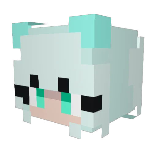 Alvycookiie Minecraft avatar head, 3D render