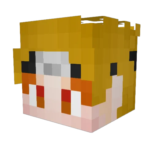 Alwaid Minecraft avatar head, 3D render