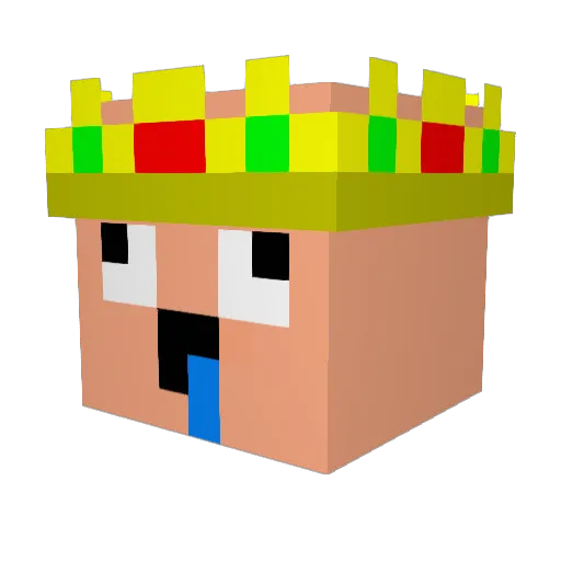 Alwarenn Minecraft avatar head, 3D render