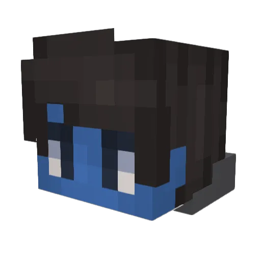 AlwaysBlue Minecraft avatar head, 3D render