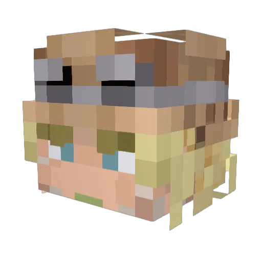 AlwaysCrean Minecraft avatar head, 3D render