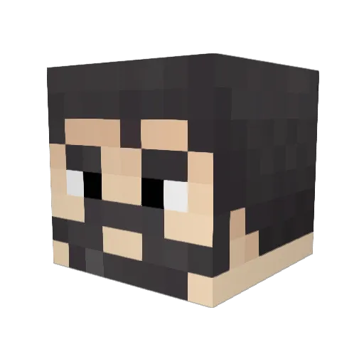 AlwaysD Minecraft avatar head, 3D render