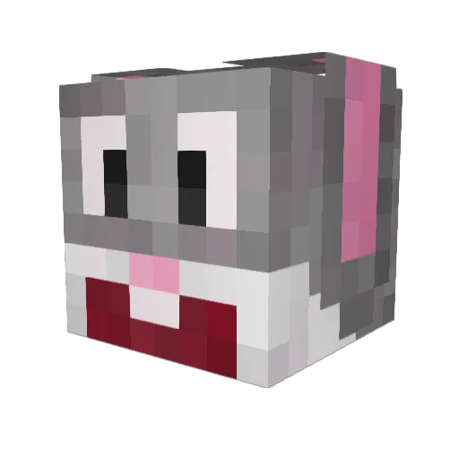 AlwaysEmpty Minecraft avatar head, 3D render
