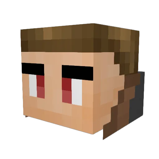 AlwaysLose Minecraft avatar head, 3D render
