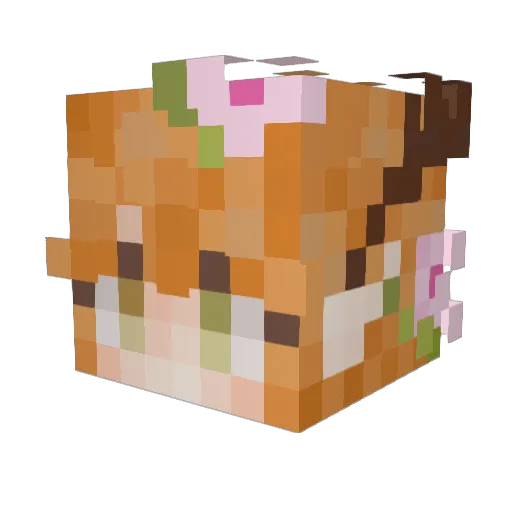 AlwaysLu Minecraft avatar head, 3D render