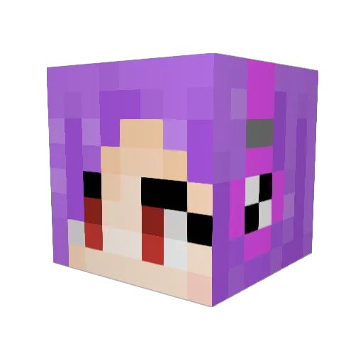 AlwaysMei Minecraft avatar head, 3D render