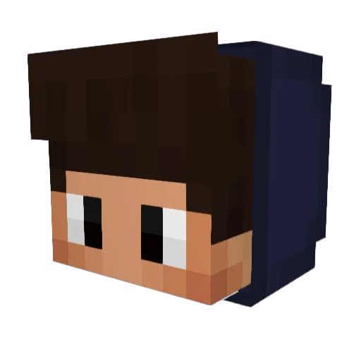 AlwaysMichi Minecraft avatar head, 3D render