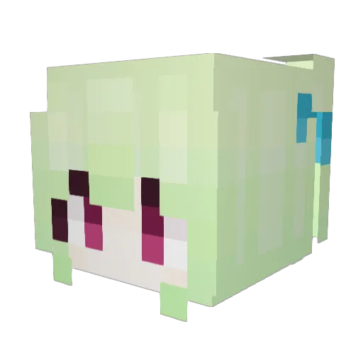 AlwaysNegative Minecraft avatar head, 3D render