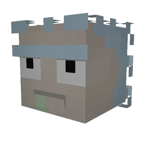 AlwaysStrive Minecraft avatar head, 3D render