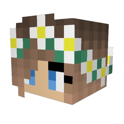 Alwaysdancing2 Minecraft avatar head, 3D render