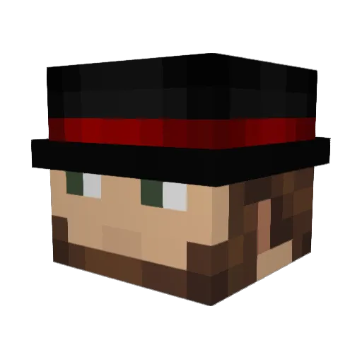 Alwedo98 Minecraft avatar head, 3D render