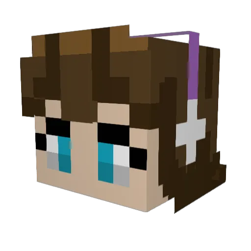 Alweth Minecraft avatar head, 3D render