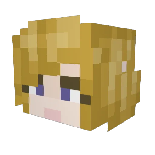 Alwinarwe Minecraft avatar head, 3D render