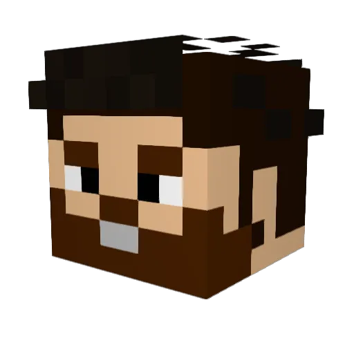 Alwleed7 Minecraft avatar head, 3D render