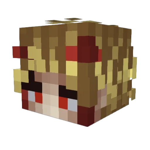 Alwnt Minecraft avatar head, 3D render