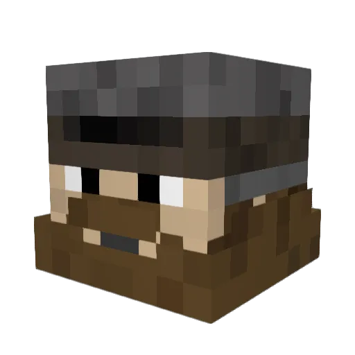Alwo Minecraft avatar head, 3D render