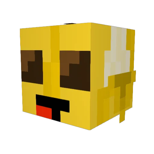 AlwqysBanana Minecraft avatar head, 3D render