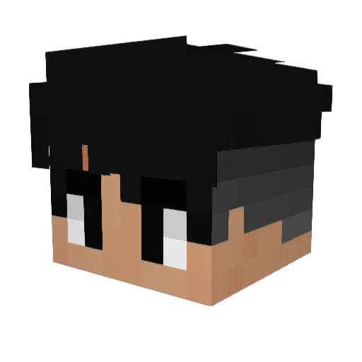 Alxj0 Minecraft avatar head, 3D render