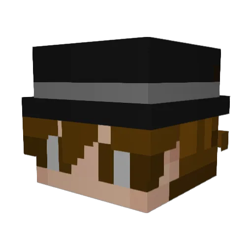 Alxowl Minecraft avatar head, 3D render