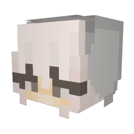 AlyAlley Minecraft avatar head, 3D render