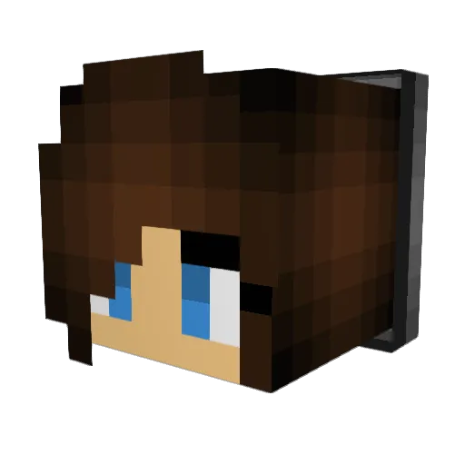AlyBaly Minecraft avatar head, 3D render