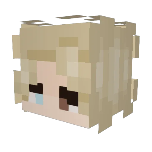 AlyCat402 Minecraft avatar head, 3D render