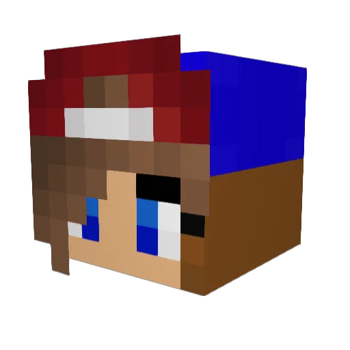 AlyCattt Minecraft avatar head, 3D render