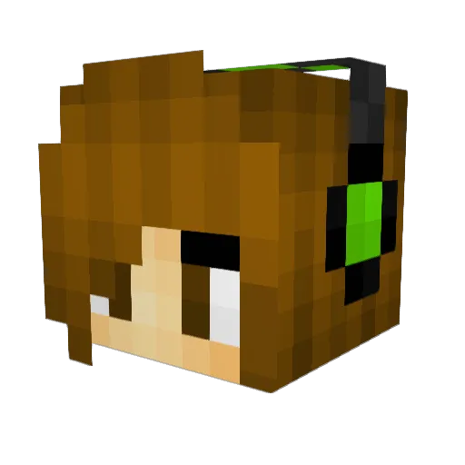 AlyGurrl Minecraft avatar head, 3D render
