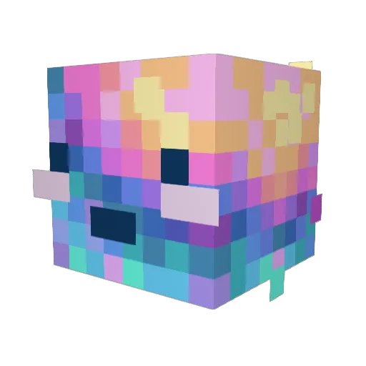 AlyLady Minecraft avatar head, 3D render