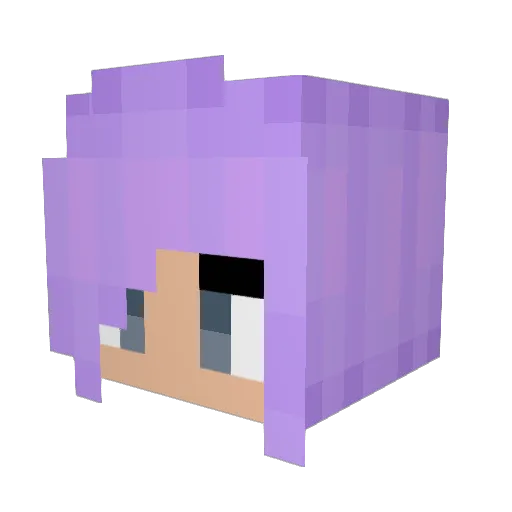 AlyMaree Minecraft avatar head, 3D render