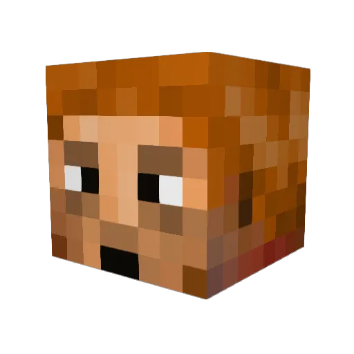 AlyMitchell Minecraft avatar head, 3D render