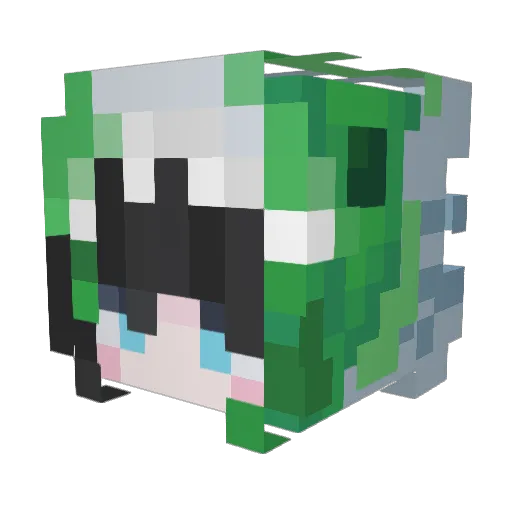 AlySosoo Minecraft avatar head, 3D render