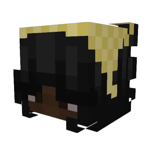 Aly_yy Minecraft avatar head, 3D render