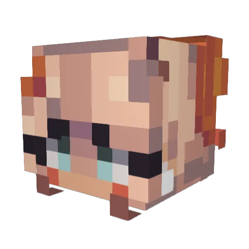 Alyaia Minecraft avatar head, 3D render
