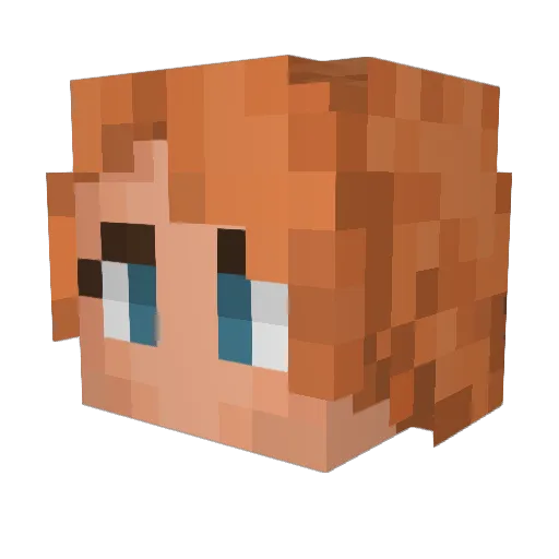 Alyak1 Minecraft avatar head, 3D render