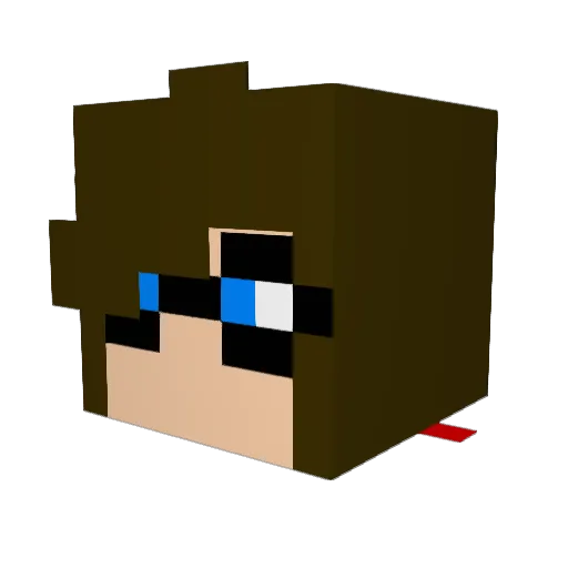 Alyak Minecraft avatar head, 3D render