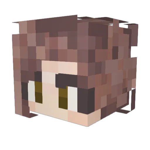Alyaphima Minecraft avatar head, 3D render