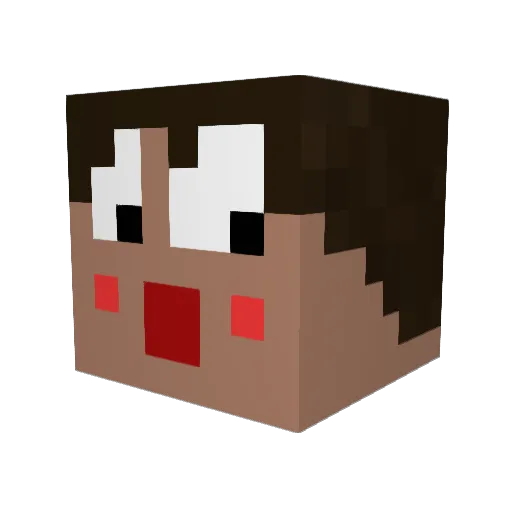 Alyathus Minecraft avatar head, 3D render