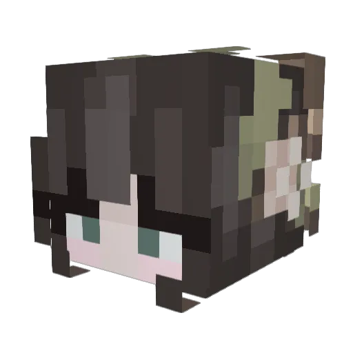 Alybntz Minecraft avatar head, 3D render