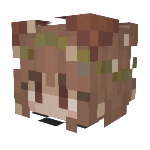 Alyka Minecraft avatar head, 3D render