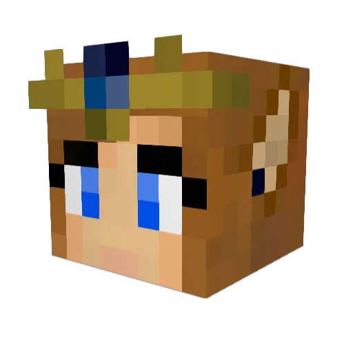 Alykova Minecraft avatar head, 3D render