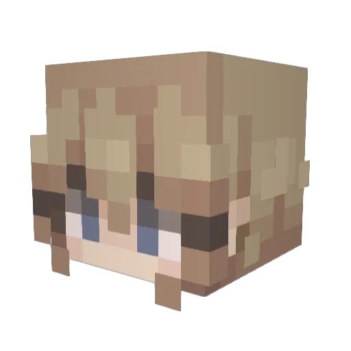 Alymcnuggets Minecraft avatar head, 3D render