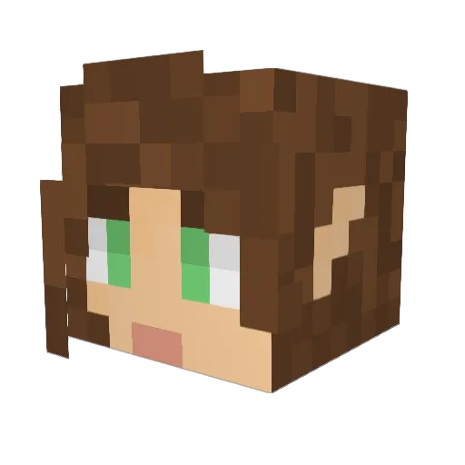 Alynfae Minecraft avatar head, 3D render