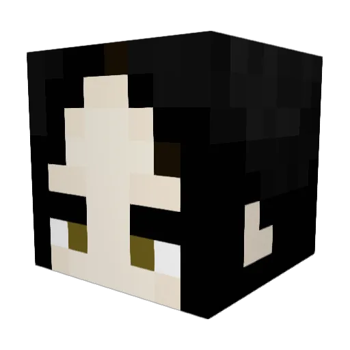 AlyonaLuna Minecraft avatar head, 3D render