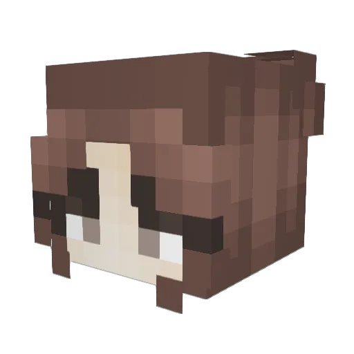Alyphira Minecraft avatar head, 3D render