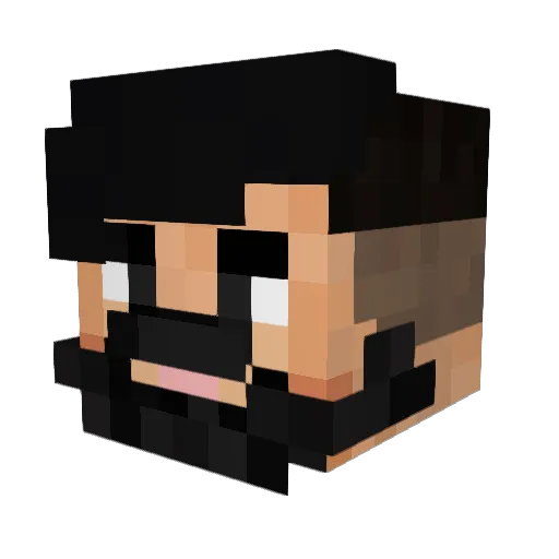 Alyrax Minecraft avatar head, 3D render