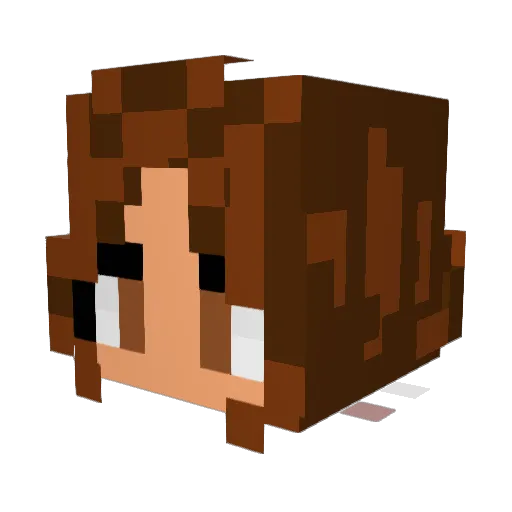 AlysPrincess Minecraft avatar head, 3D render
