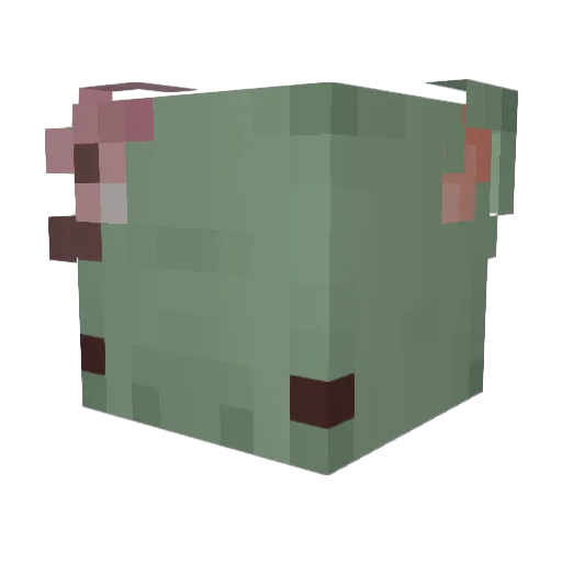 Alysides Minecraft avatar head, 3D render