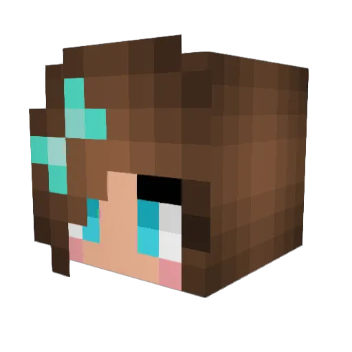 Alyss106 Minecraft avatar head, 3D render